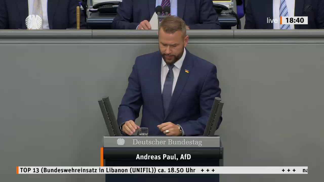 Andreas Paul bei einer Bundestagsrede · Standbild vom 2026-06-25