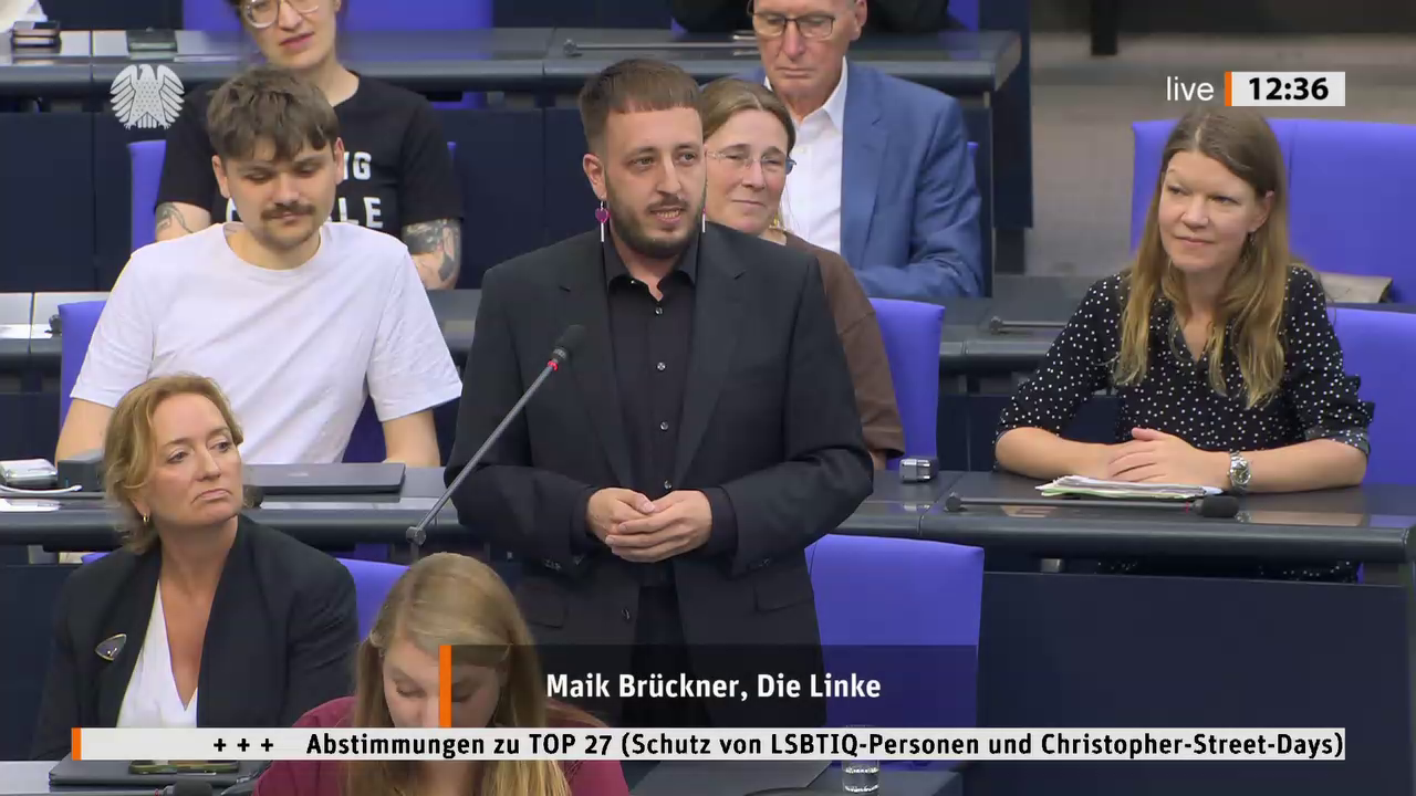 Maik Brückner bei einer Bundestagsrede · Standbild vom 2026-06-26