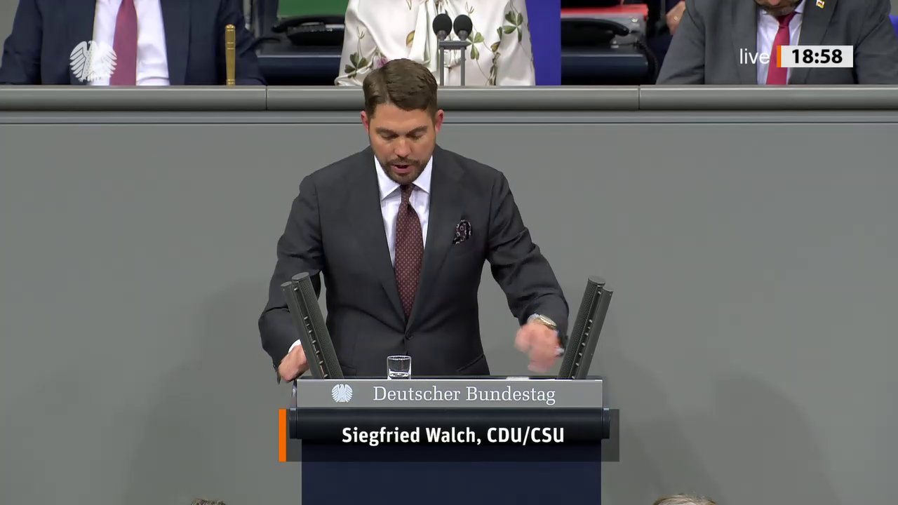 Siegfried Walch bei einer Bundestagsrede · Standbild vom 2026-10-07