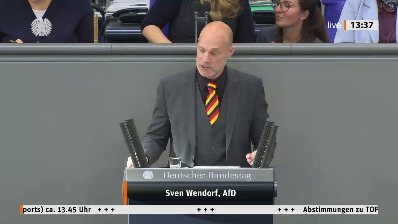 Sven Wendorf bei einer Bundestagsrede · Standbild vom 2026-07-10